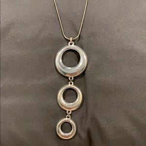 Silver 3 Circles Necklace